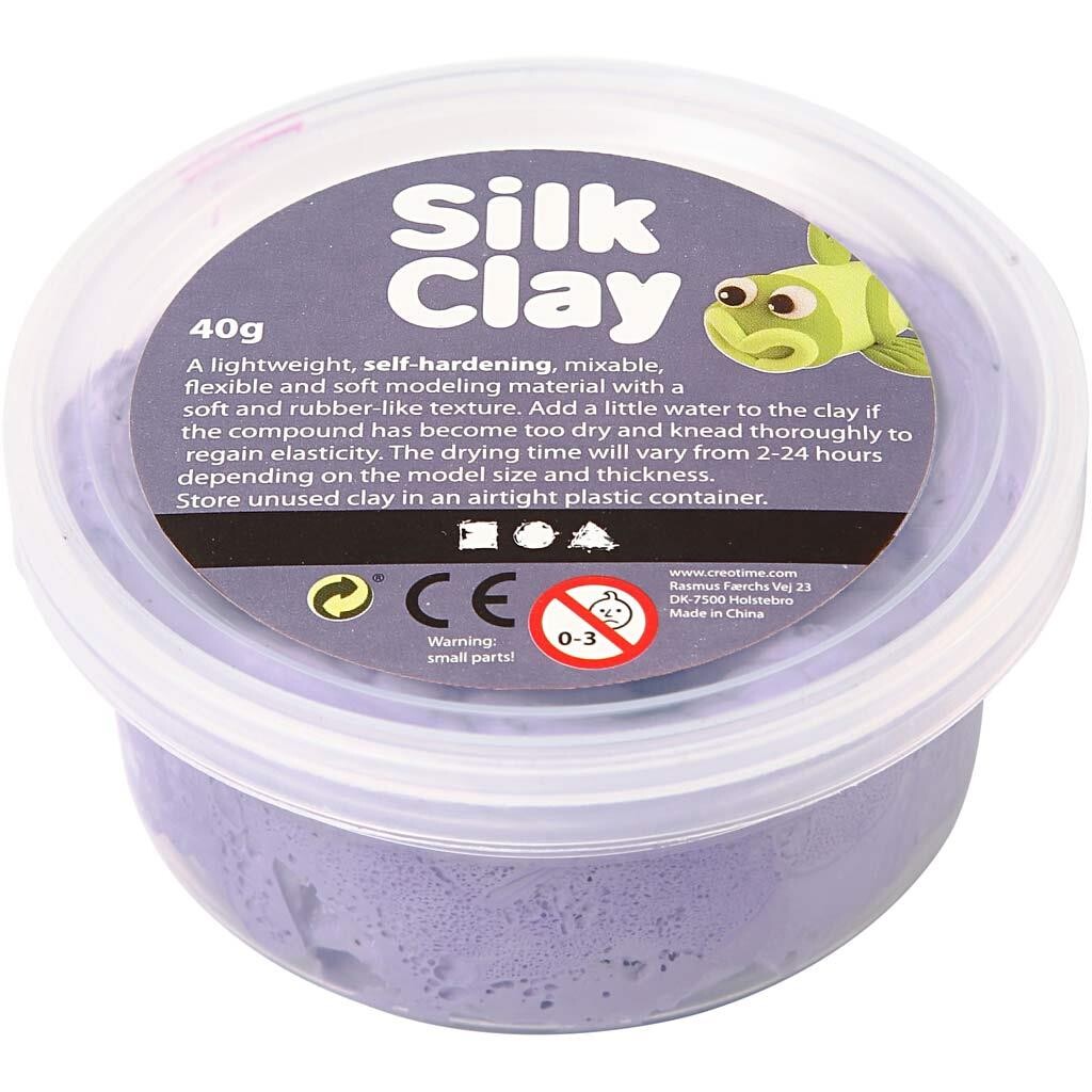 Silk Clay, lilla, 40 g billede