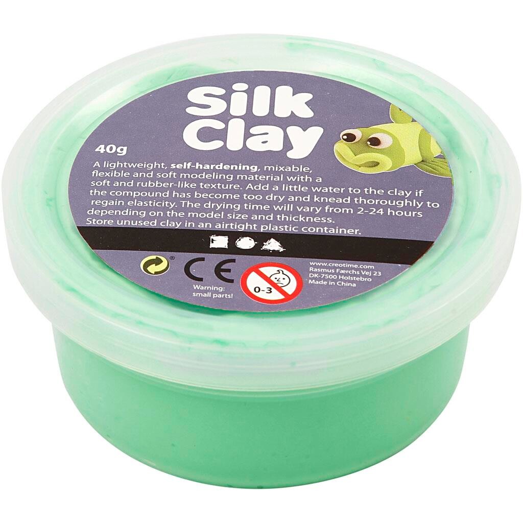 Silk Clay, lysgrøn, 40 g billede
