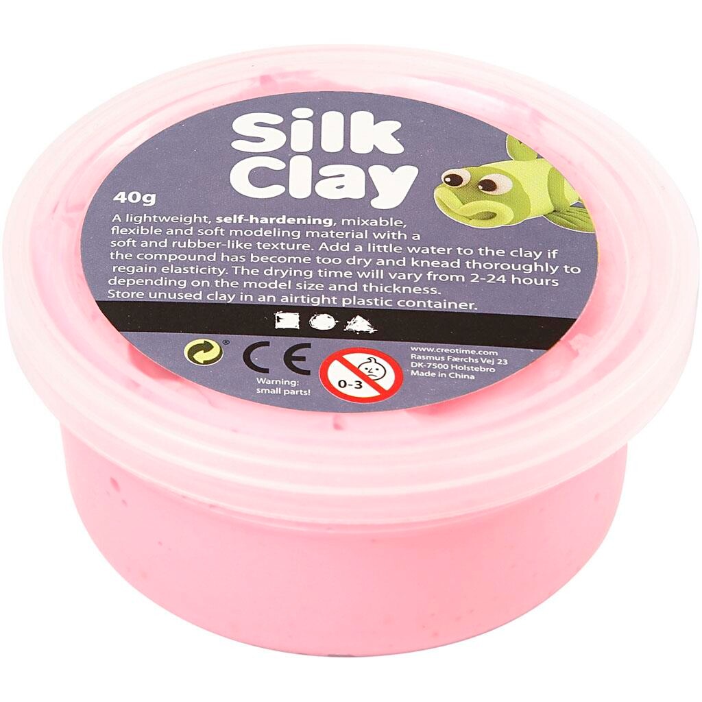Silk Clay, pink, 40 g billede