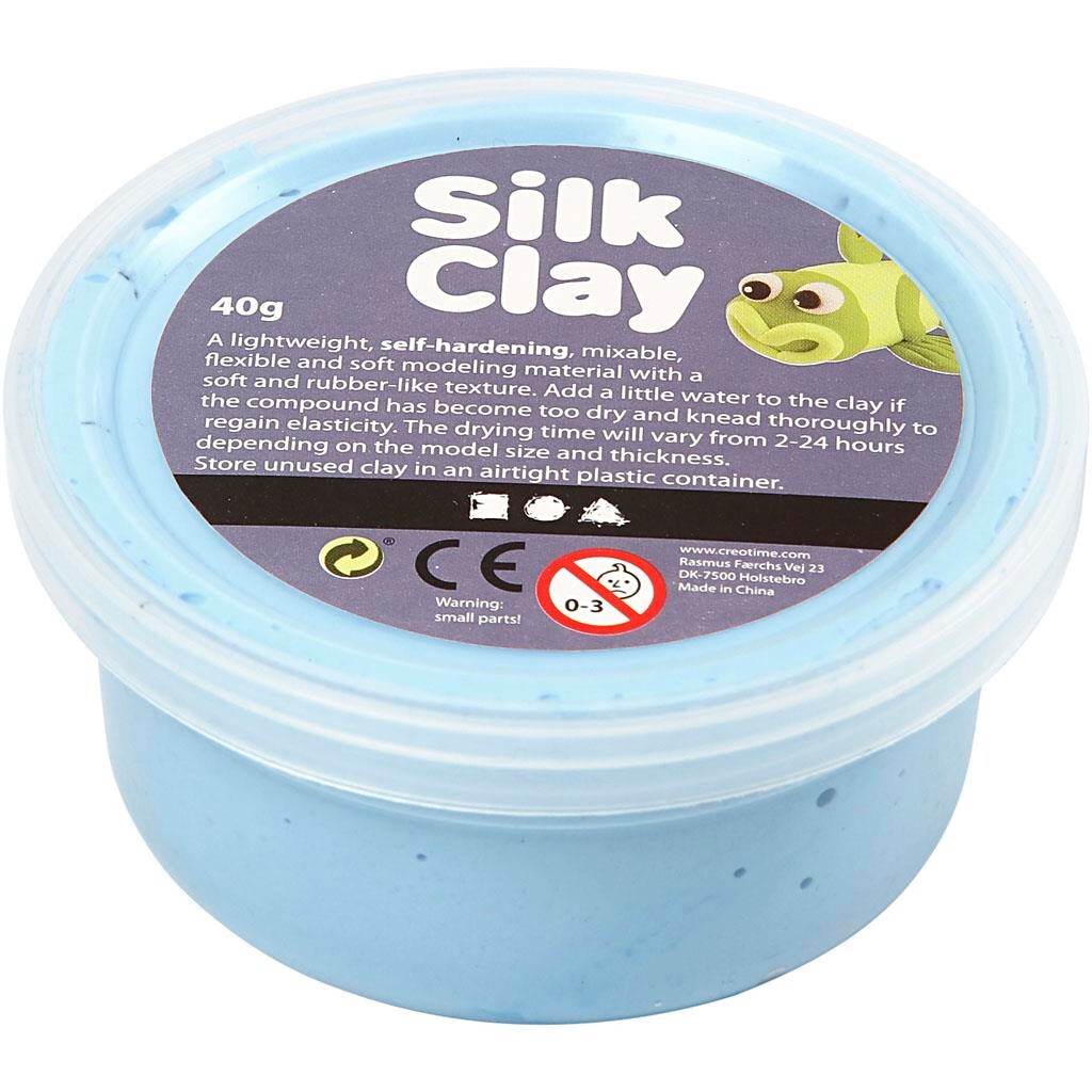 Silk Clay, neon blå, 40 g billede