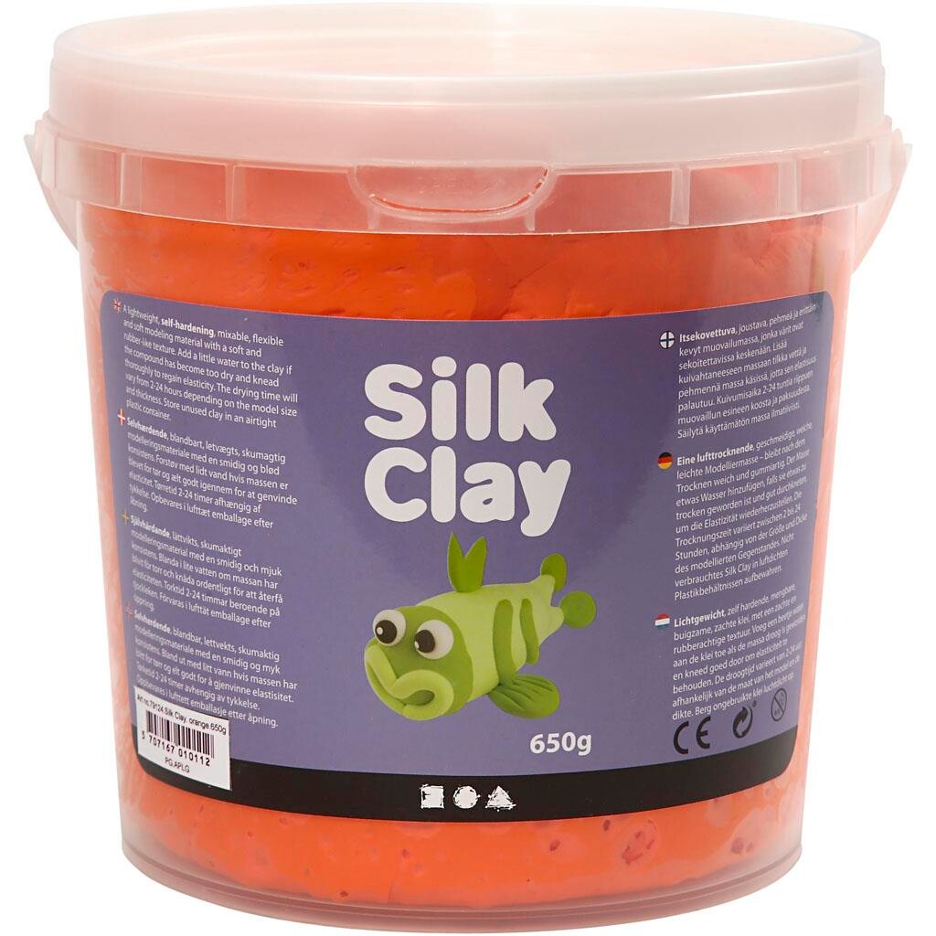 Silk Clay, orange, 650 g billede