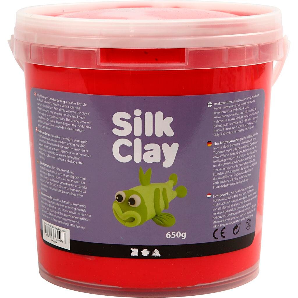Silk Clay, rød, 650 g billede