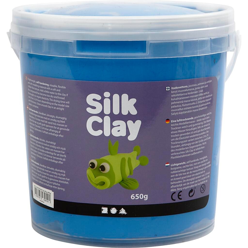 Silk Clay, blå, 650 g billede