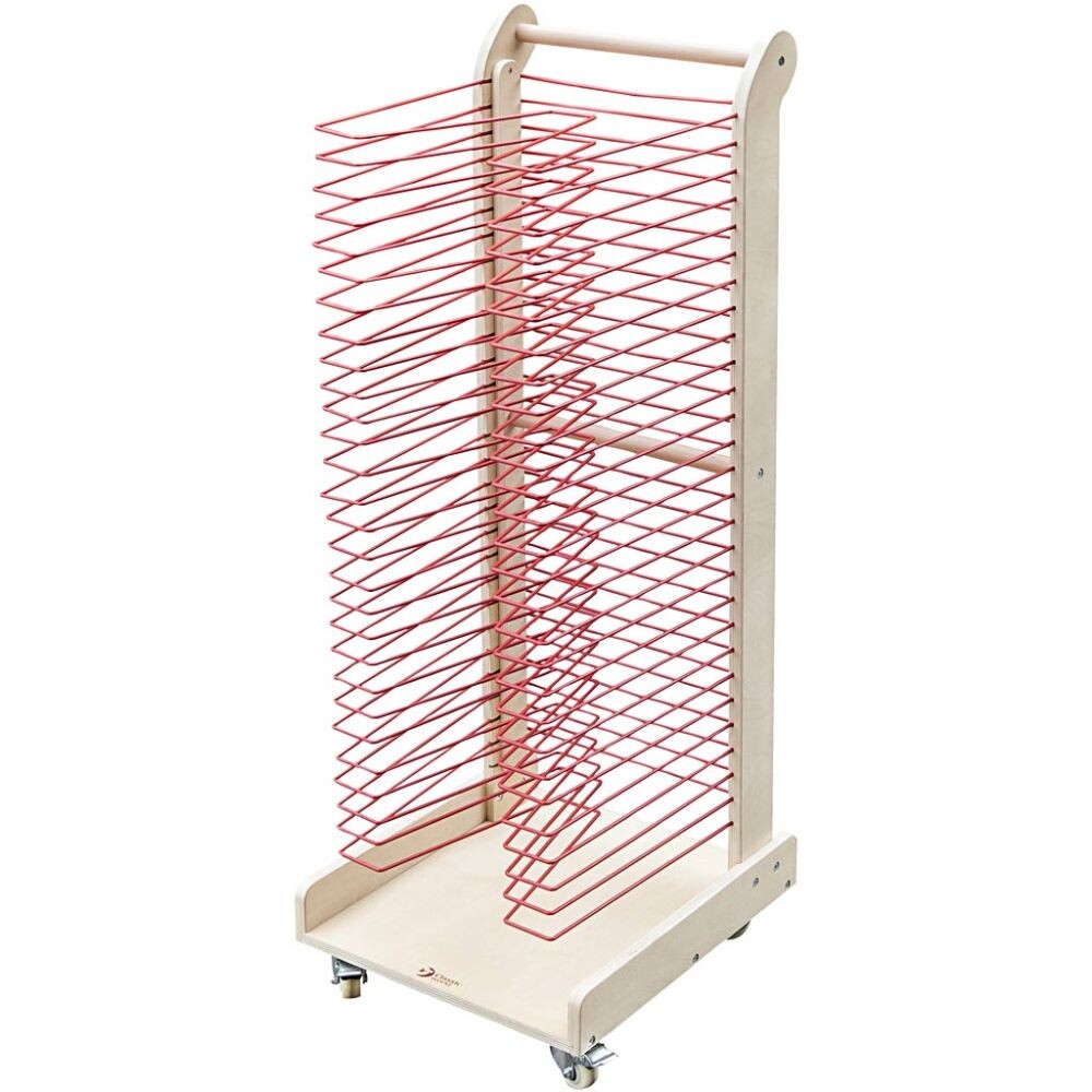 Tørrestativ med hjul, H121,3, L40 cm, B40 cm.