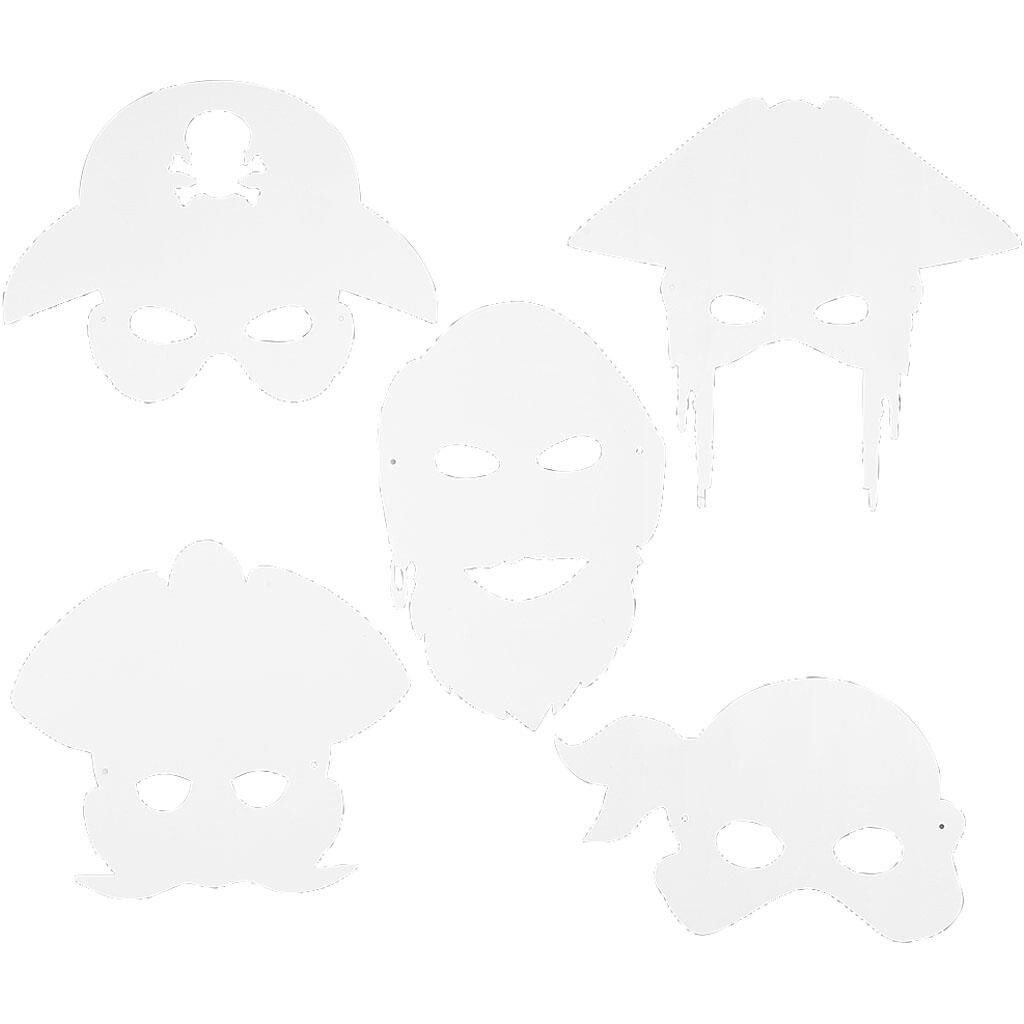 Piratmasker, 16-26 cm - 16 ass. billede