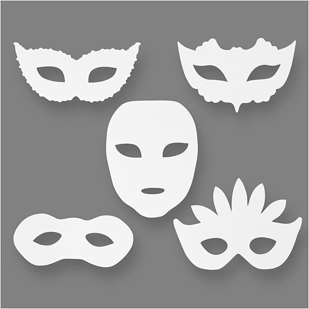 Teatermasker, 8,5-19 cm, 16 ass. billede