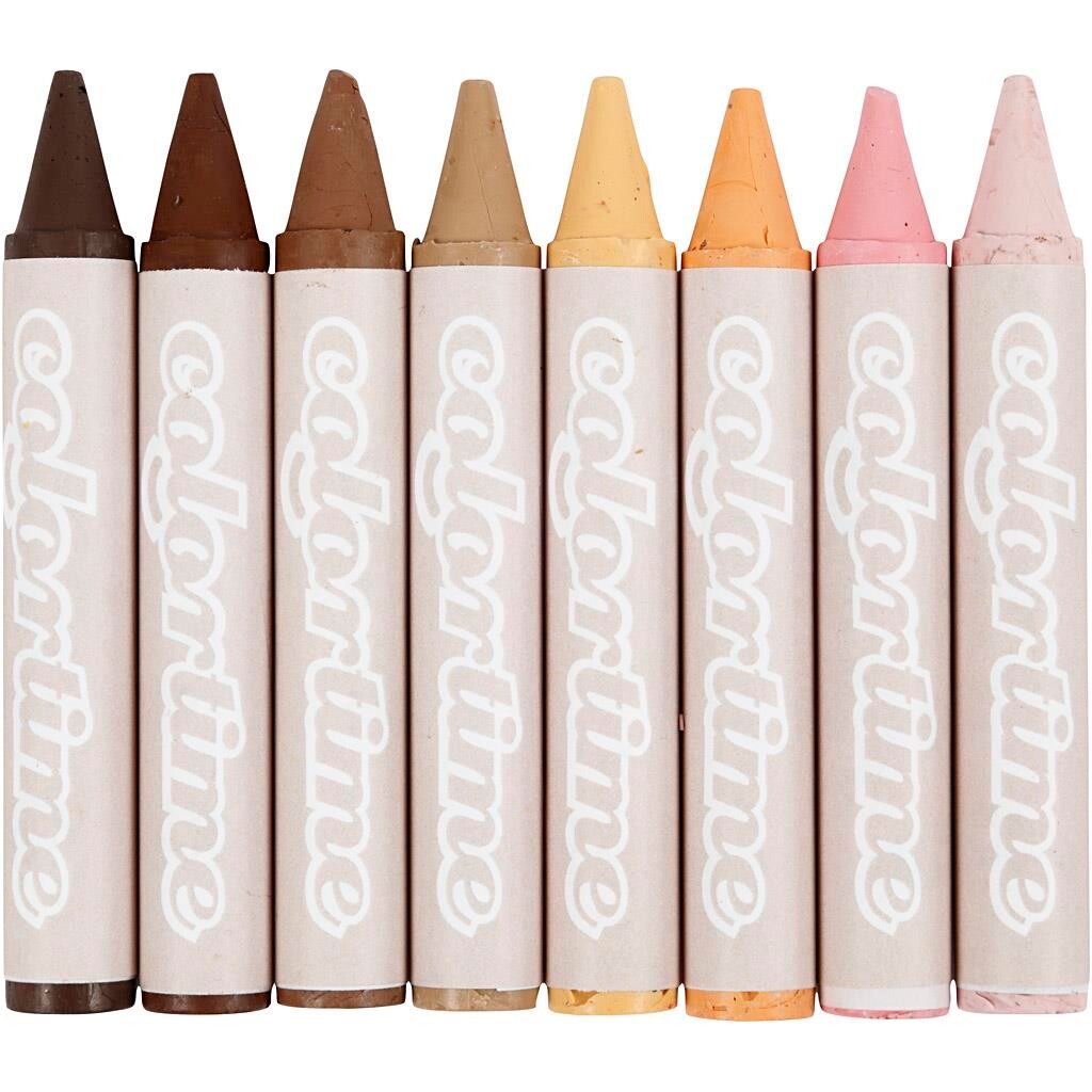 Vokskridt, L: 10 cm - 8 ass. nuancer billede