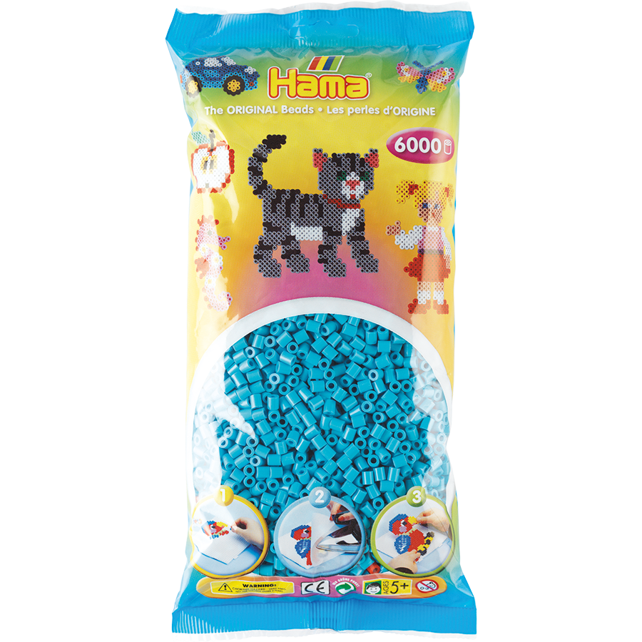 Hama Midi rørperler - 6.000 stk. Azurblå