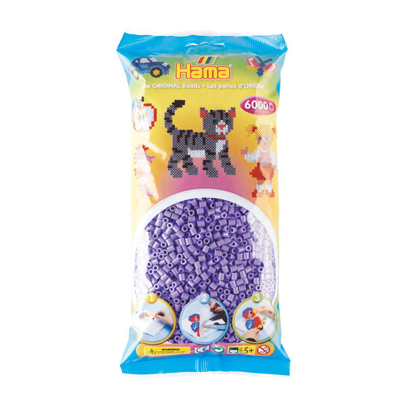 Hama Midi rørperler 6.000 stk., Lilla Pastel