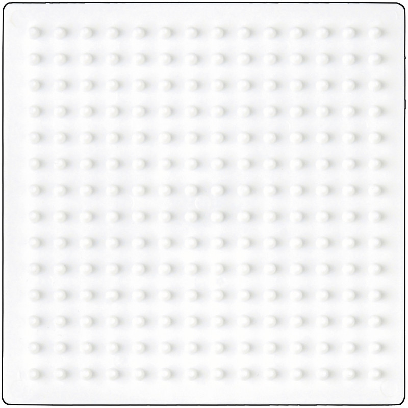 Hama stiftplade lille firkant 7 x 7 cm. hvid