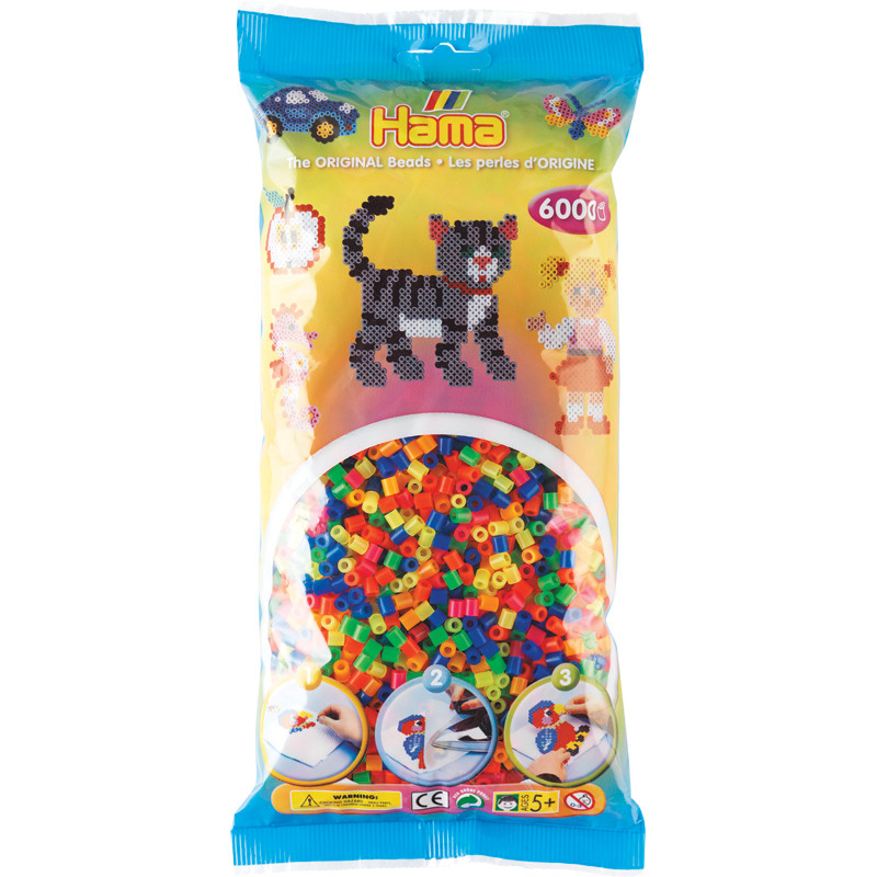 Hama Midi rørperler neon mix 51 6000 stk.