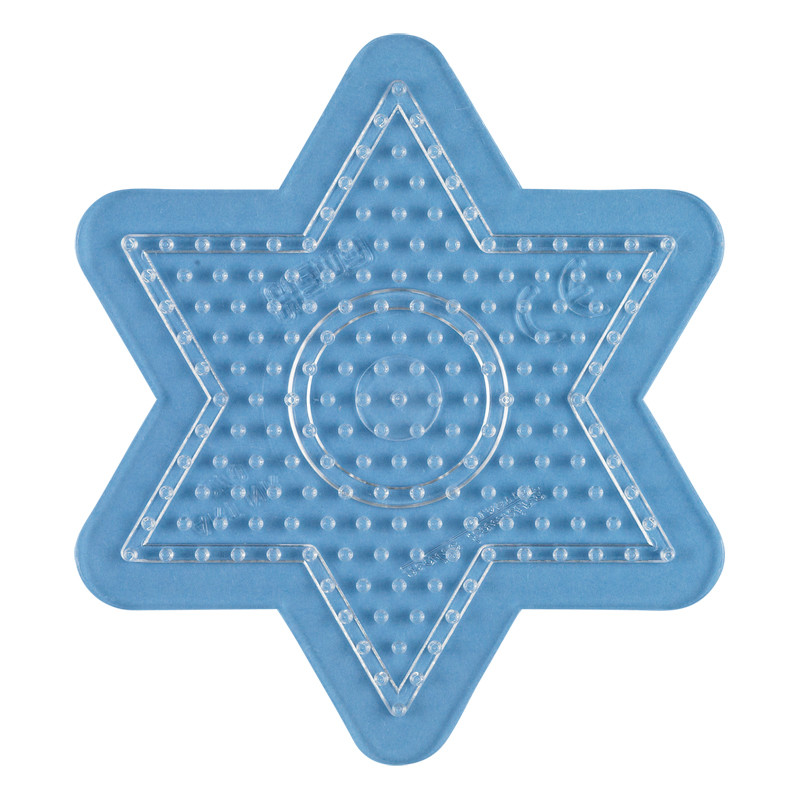 Hama stiftplade lille stjerne transparent