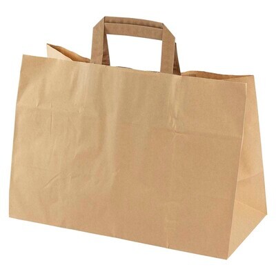Bærepose papir brun 17L 200 stk. billede