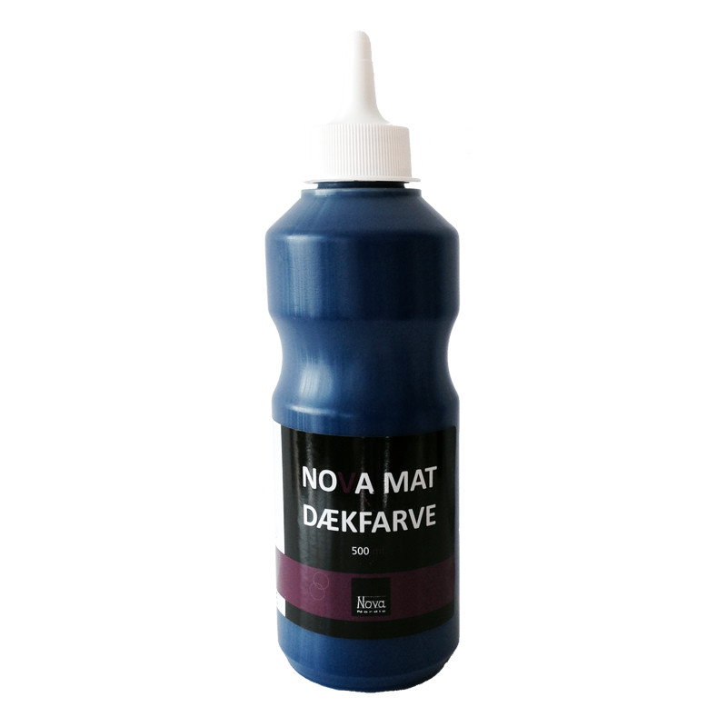 Nova Mat Dækfarve 500 Ml. Marine. Dansk Produceret