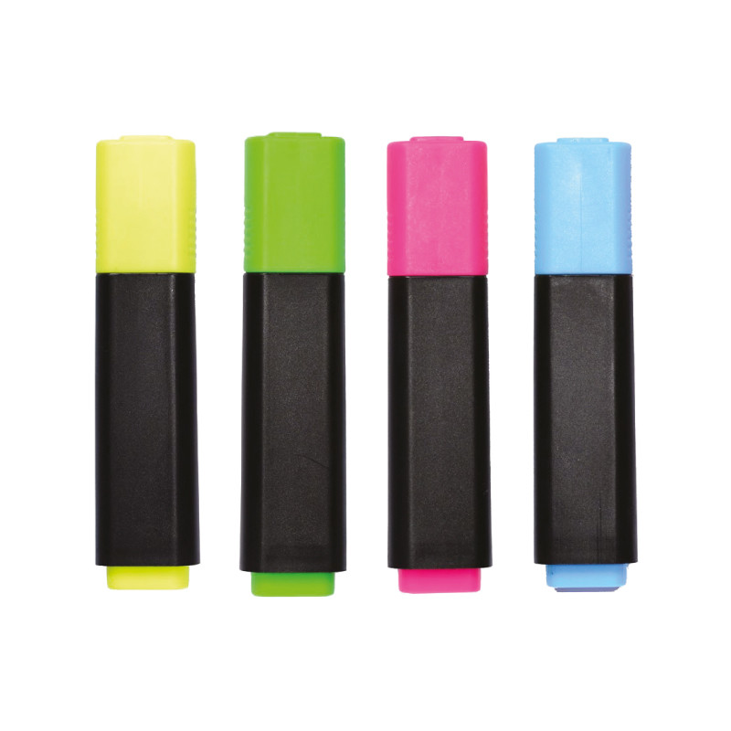 Q-line Tekstmarker - 4 ass. farver