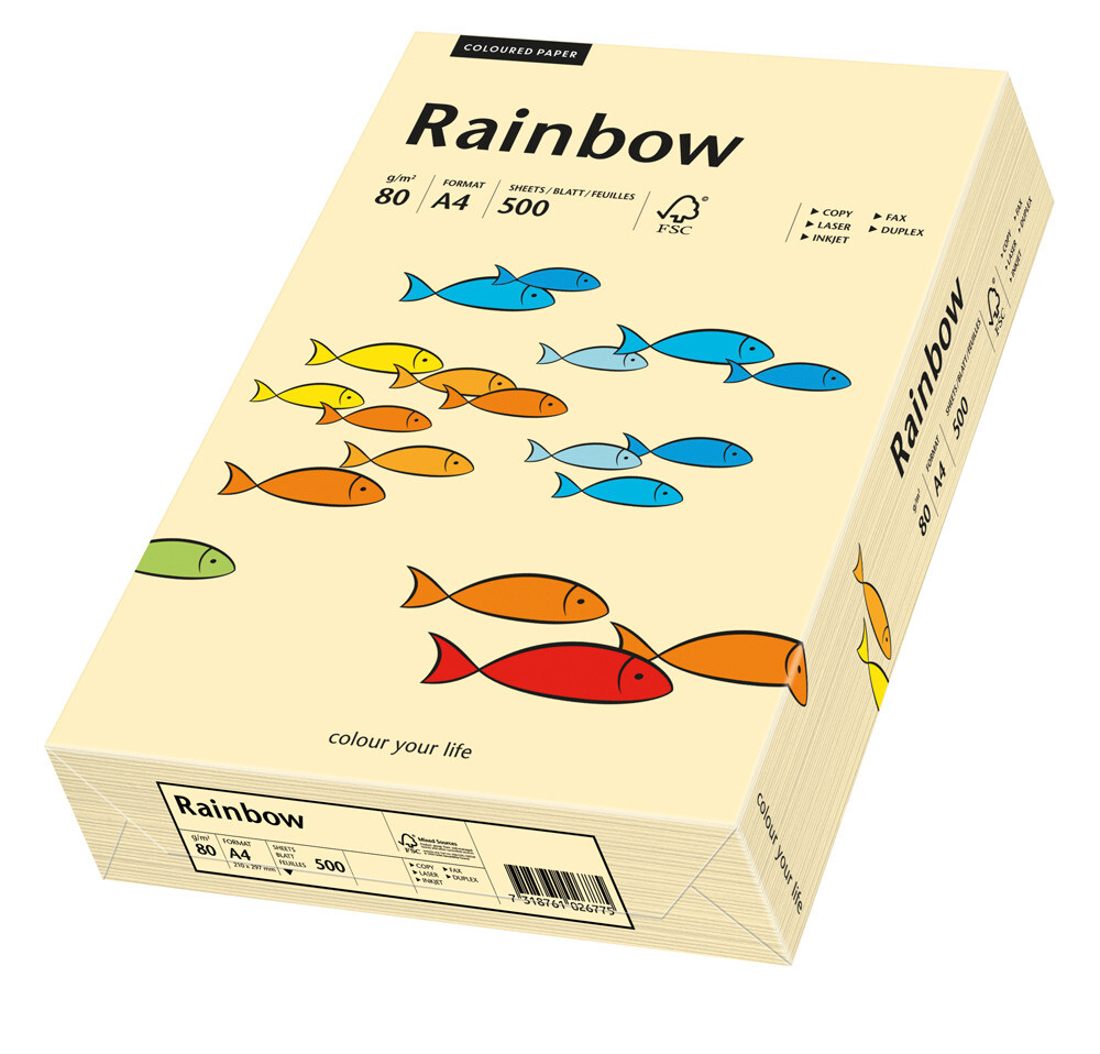 Rainbow kulørt kopiappir 80g. A3 chamois 06
