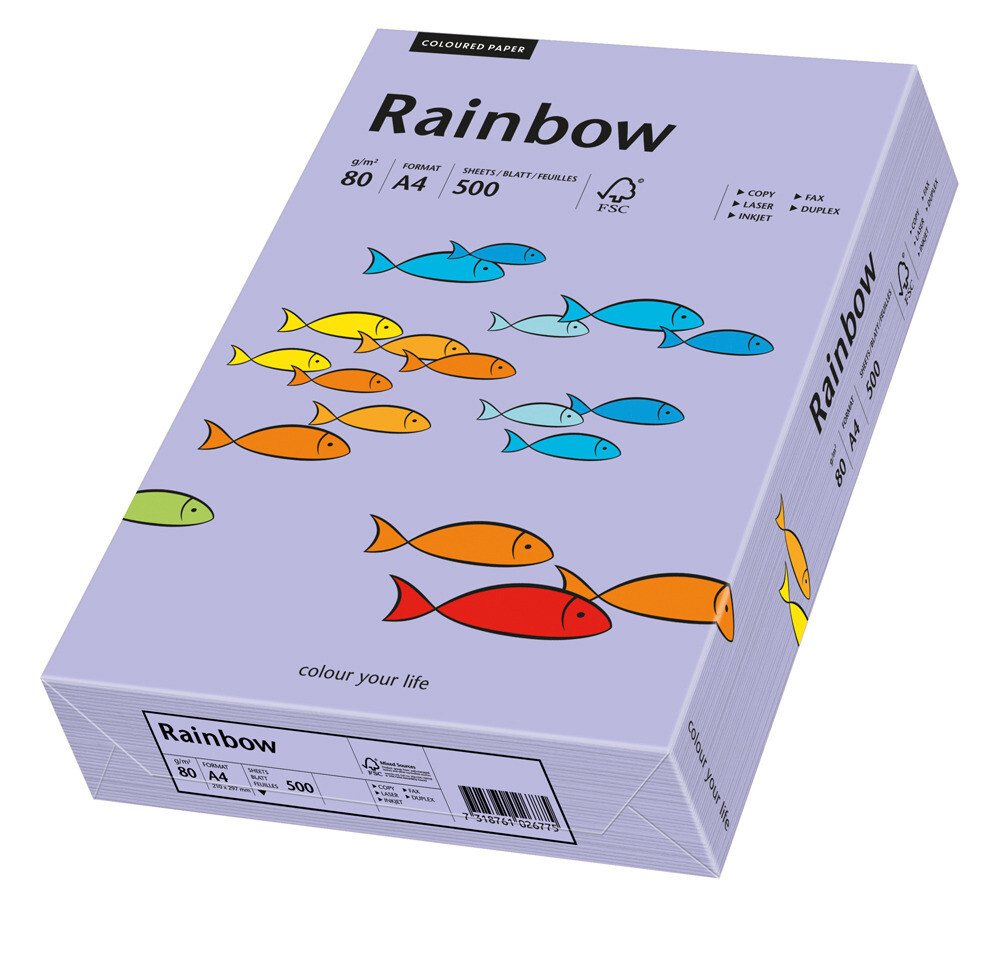 Rainbow kulørt kopipapir 80g. A3 violet 60