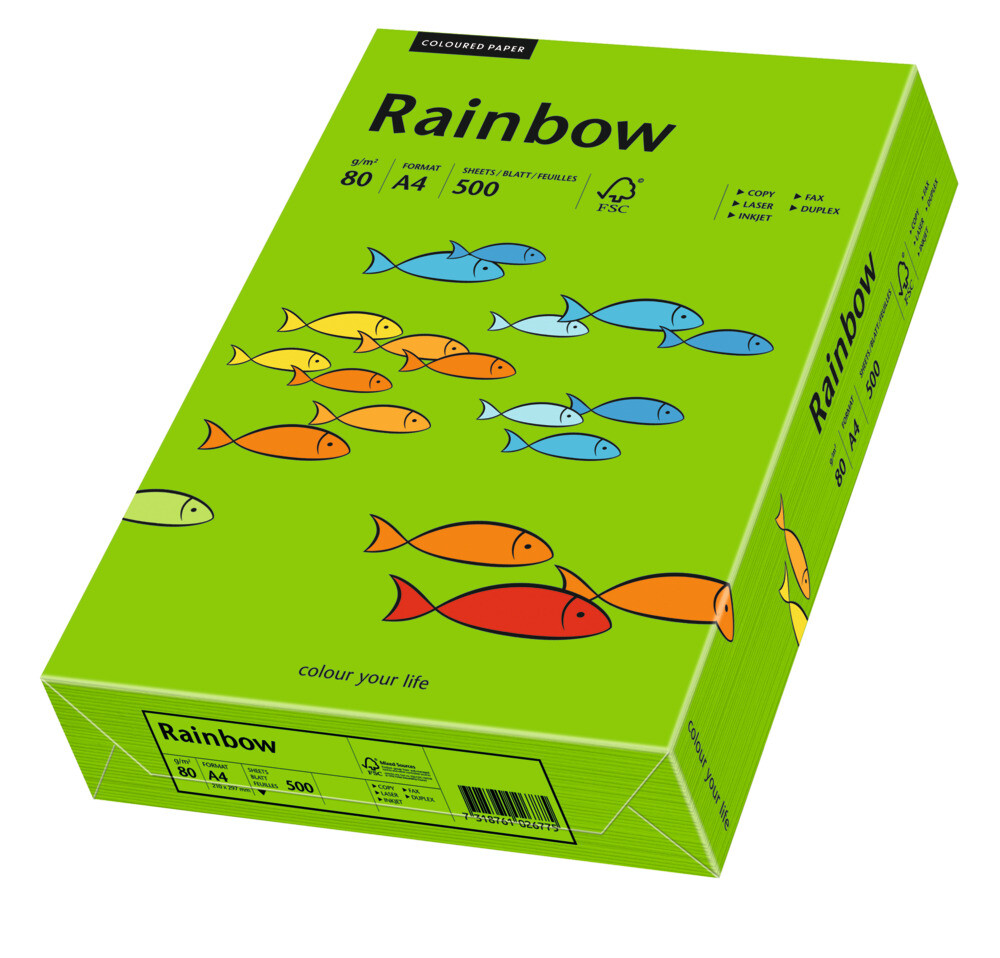 Rainbow kulørt kopipapir 80g. A3 mørk grøn 78