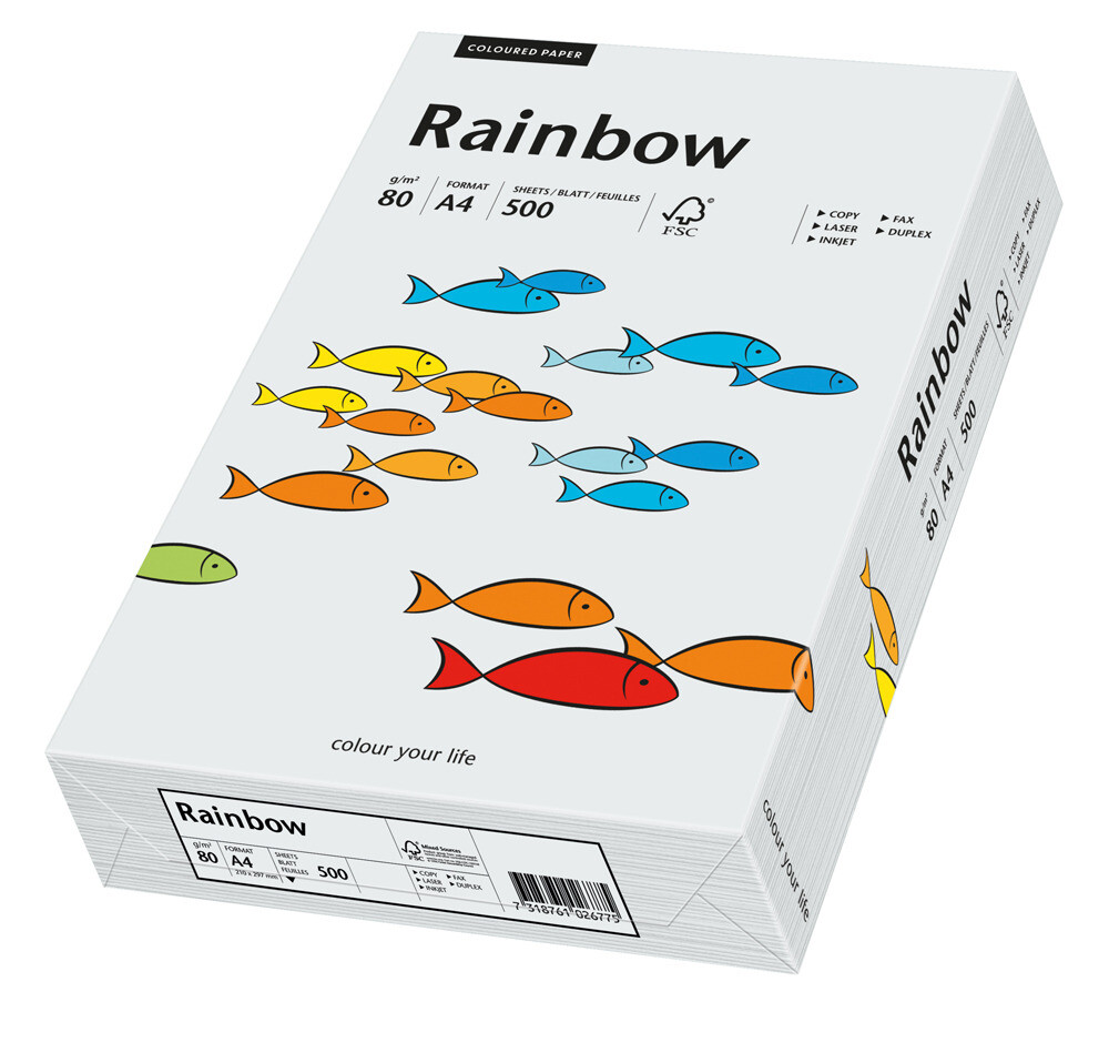 Rainbow kulørt kopipapir 80g. A3 lysgrå 93