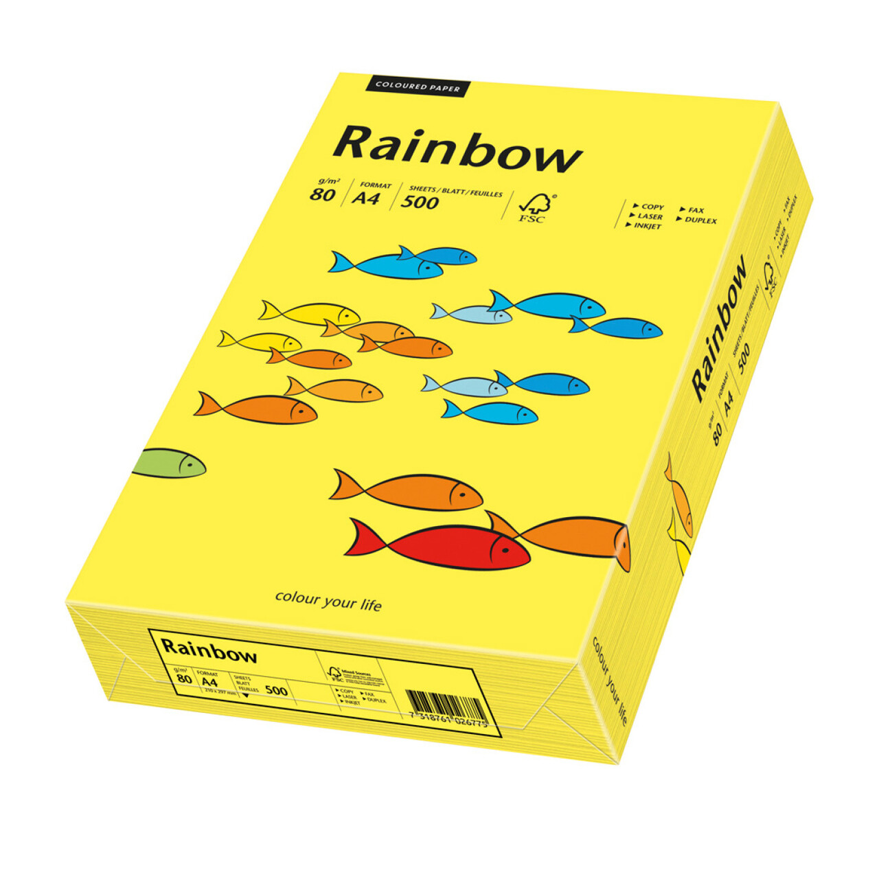 Rainbow Kulørt Kopipapir Citrus Gul