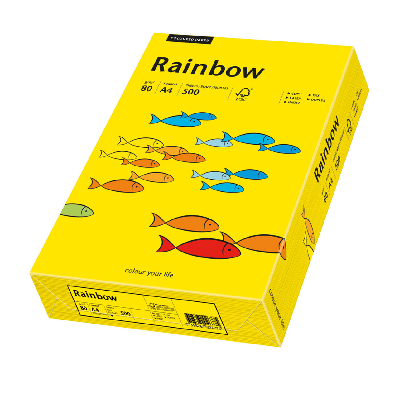 Rainbow Kulørt Kopipapir Mørk Gul