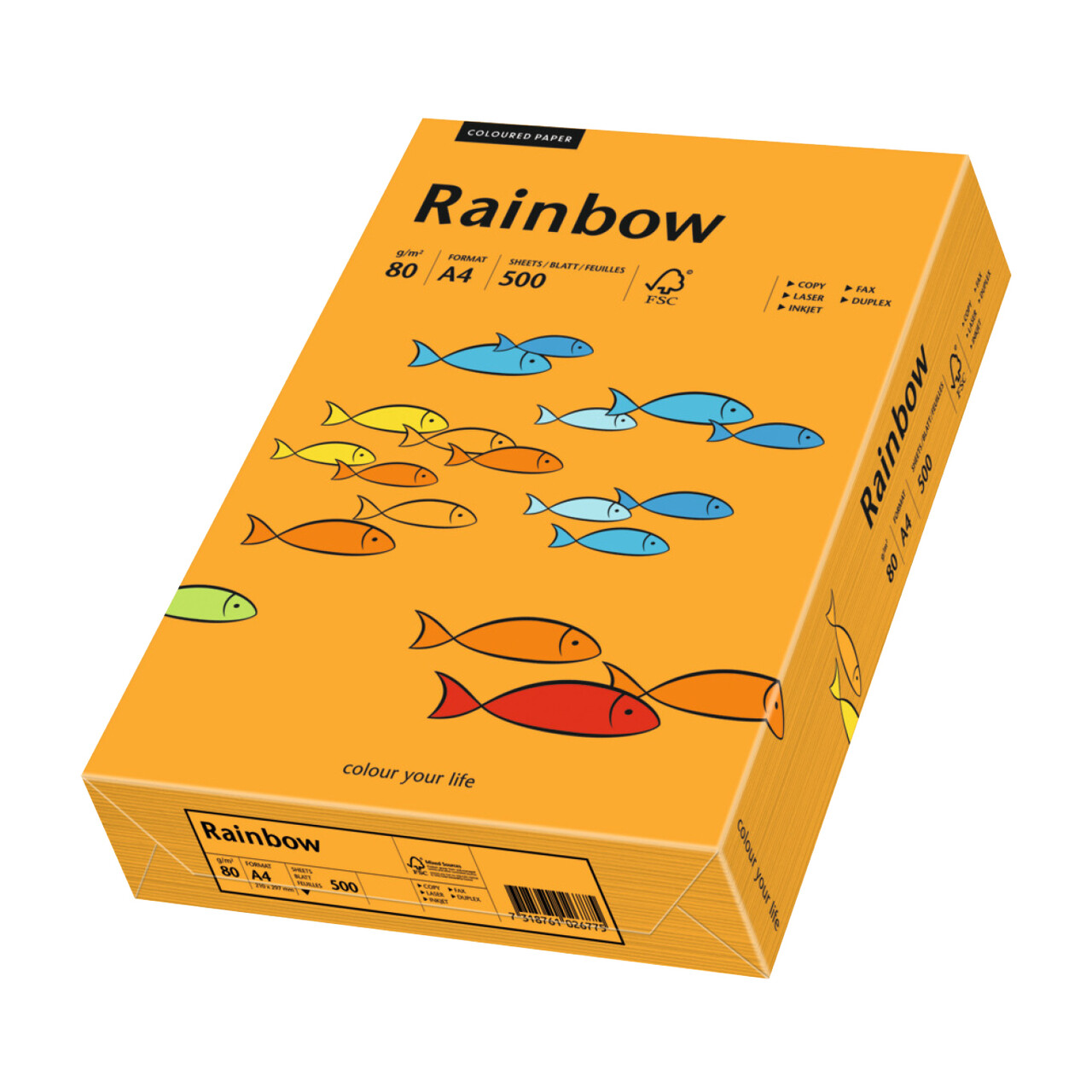 Rainbow Kulørt Kopipapir Mørk Orange