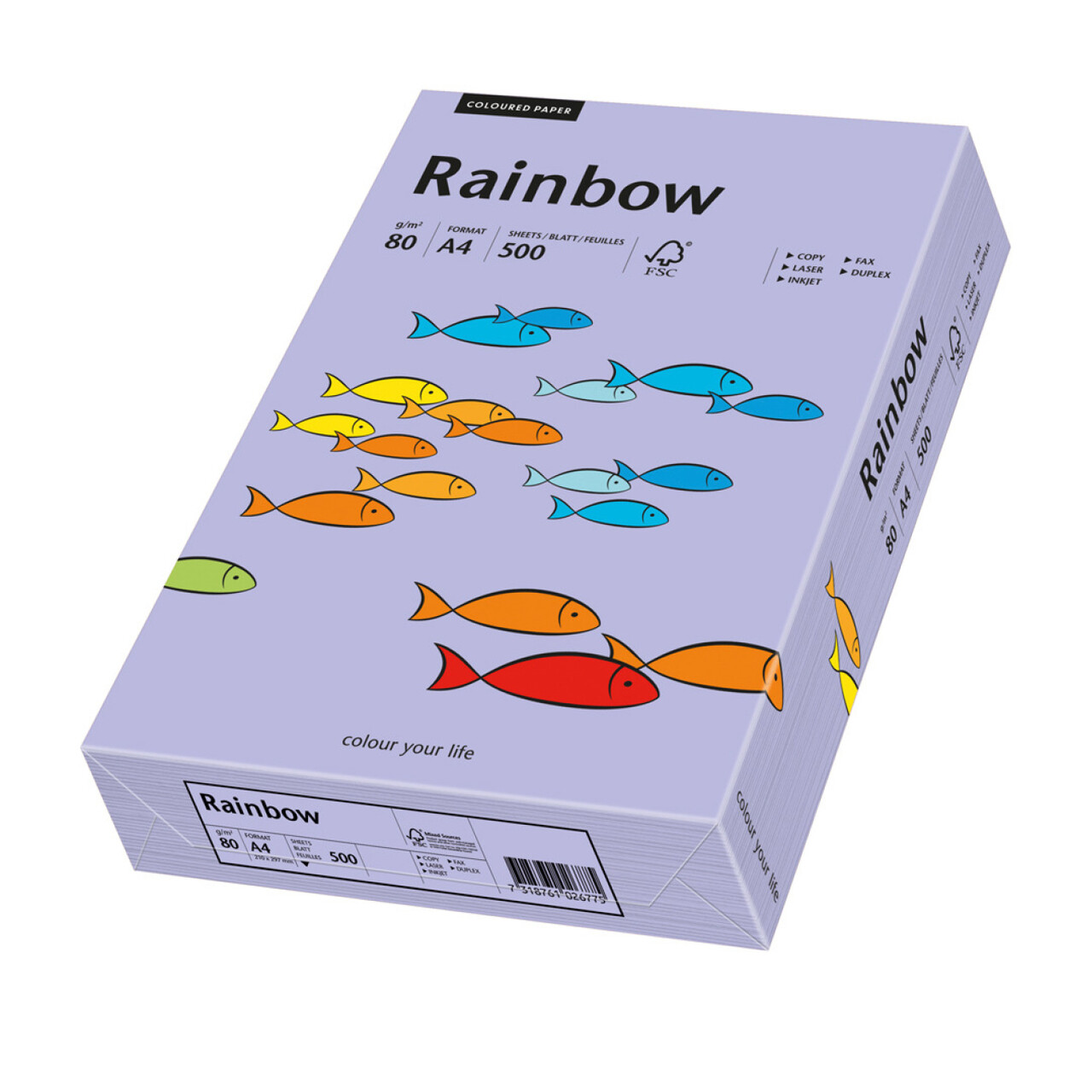 Rainbow kulørt kopipapir 80 g. A4 violet 60