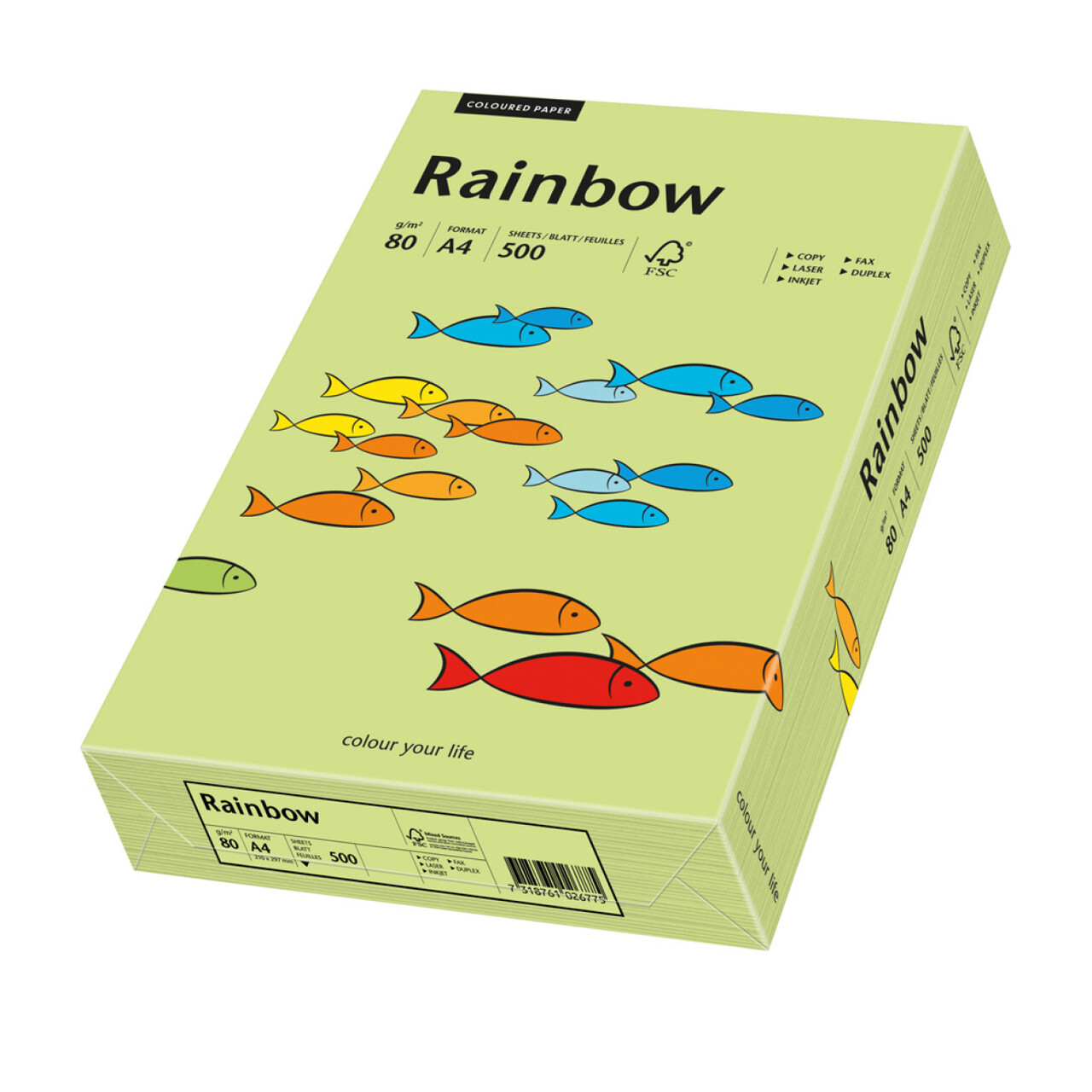 Rainbow Kulørt Kopipapir Klar Grøn