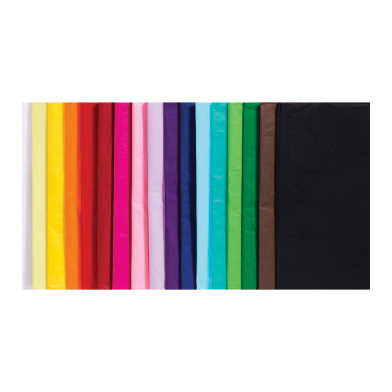 Silkepapir sortiment 375 ark i 15 ass. fv.