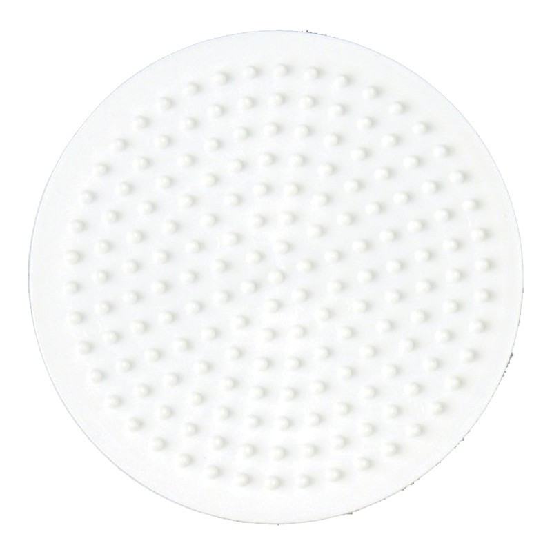 Hama Stiftplade lille rund Ø8 cm. hvid