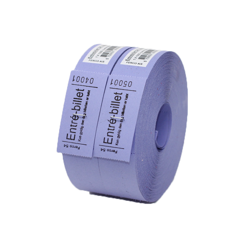 Entrebillet blå nr. 54 - 1000 stk./rulle