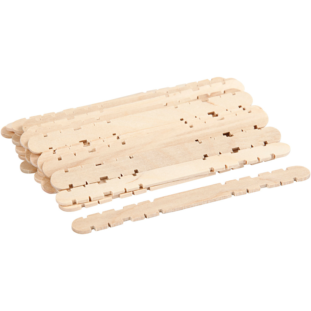 Konstruktionspinde, L: 11,4 cm, B: 10 mm, birk, 30 billede