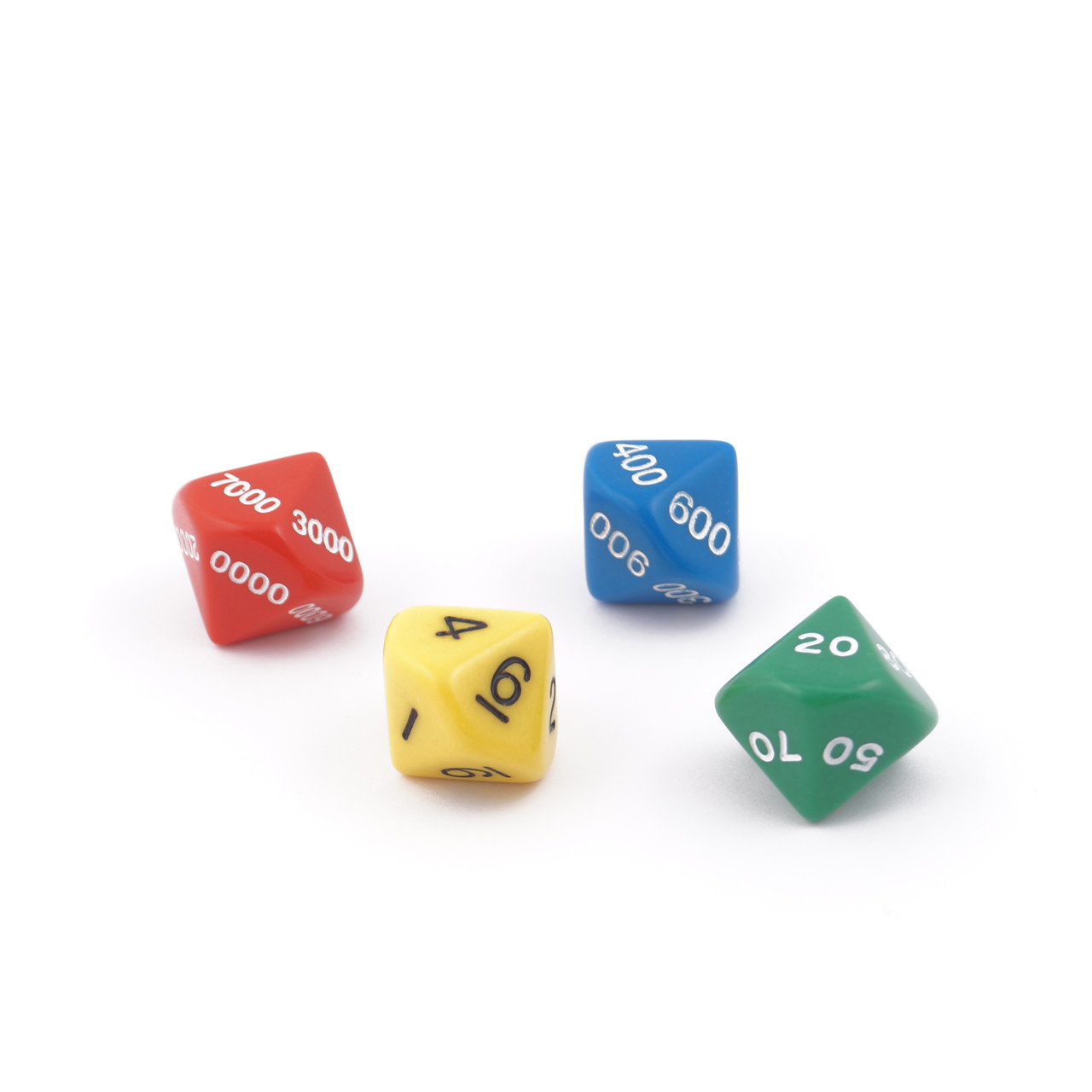 10 sidet terninger - 4 ass.