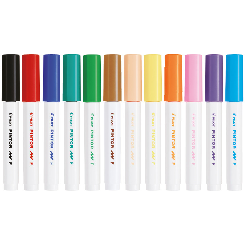 Pilot Pintor Tusch Fine 12 Ass Farver