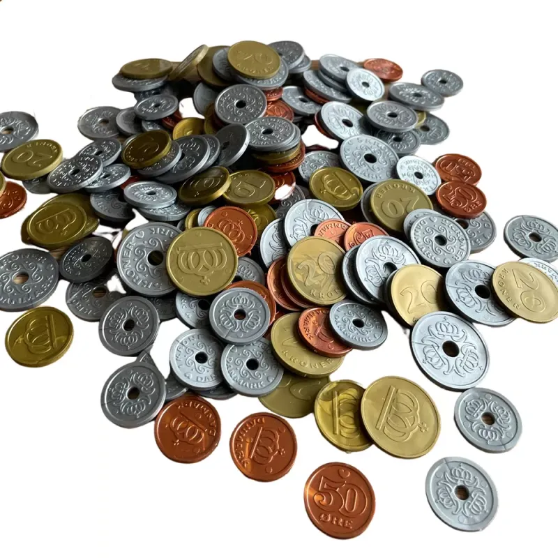 Legepenge - Danske mønter (blandet) 200 stk.