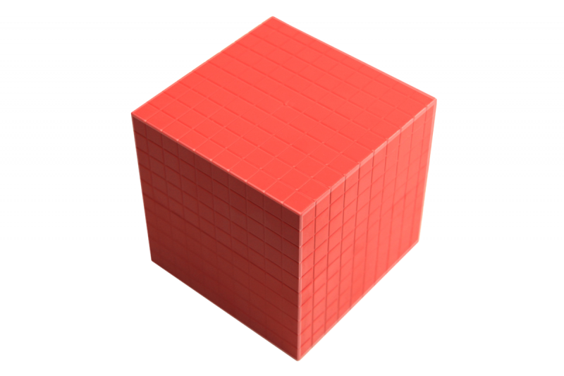 Base 10 1000 kube (Rød)