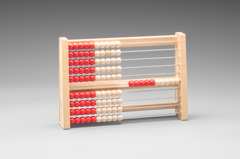 Kugleramme med 100 kugler rød/hvid