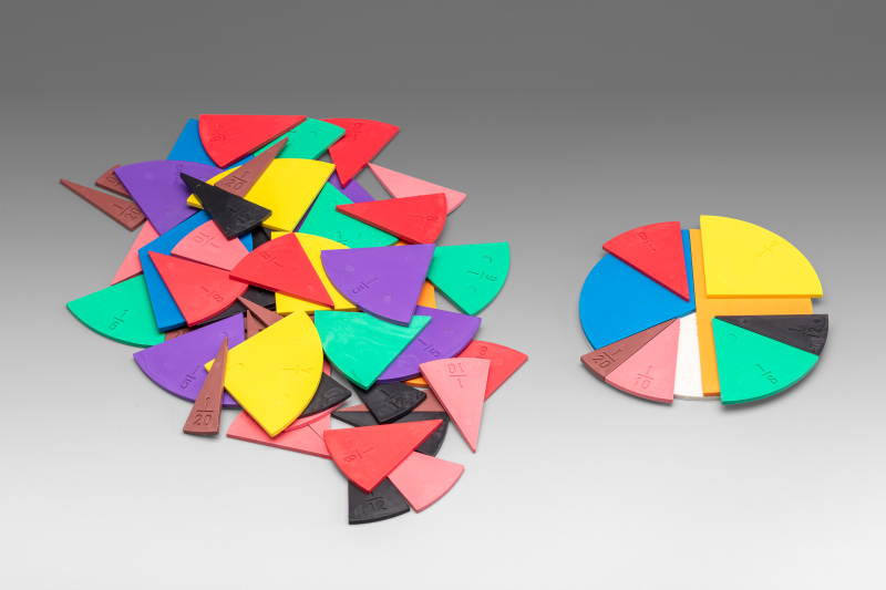 Brøkcirkelsæt - ø10 cm, 10 stk.