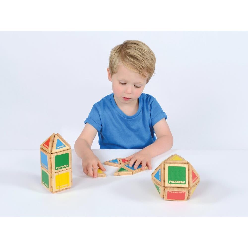 Billede af Polydron Wooden Magnetic - 32 dele