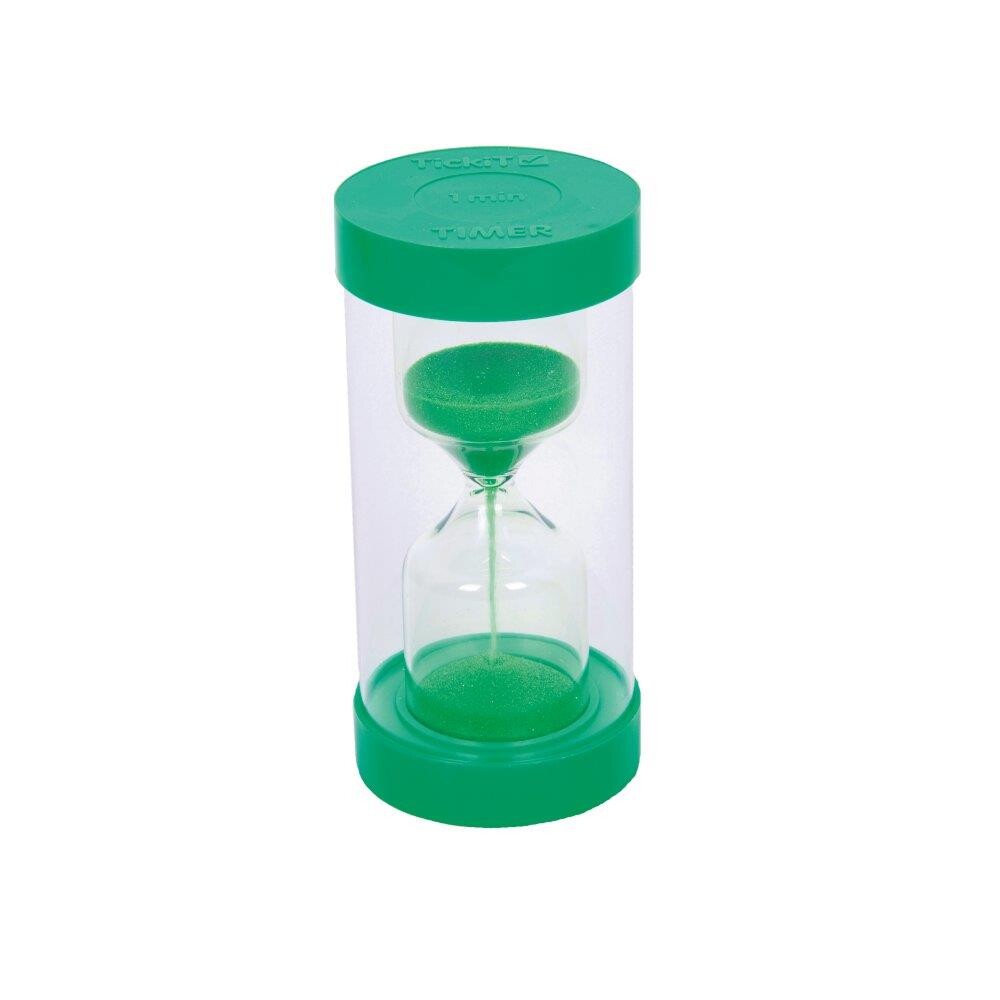 Timeglas med grøn sand - 1 minut