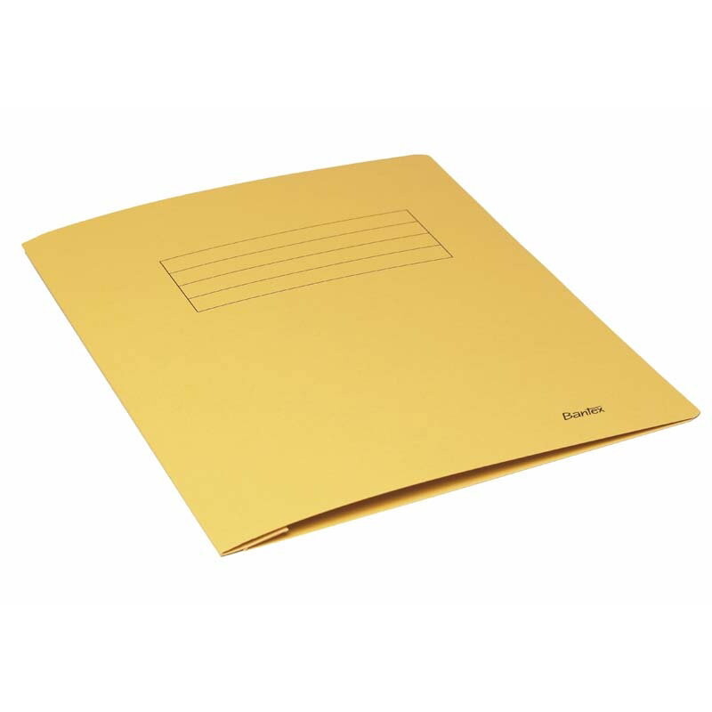 Arbejdsmappe Bantex gul 318x240mm, m/skrivefelt billede