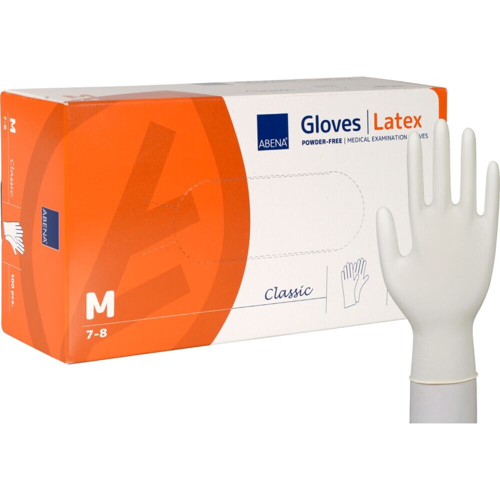 Latex handsker Classic M, latex pudderfri