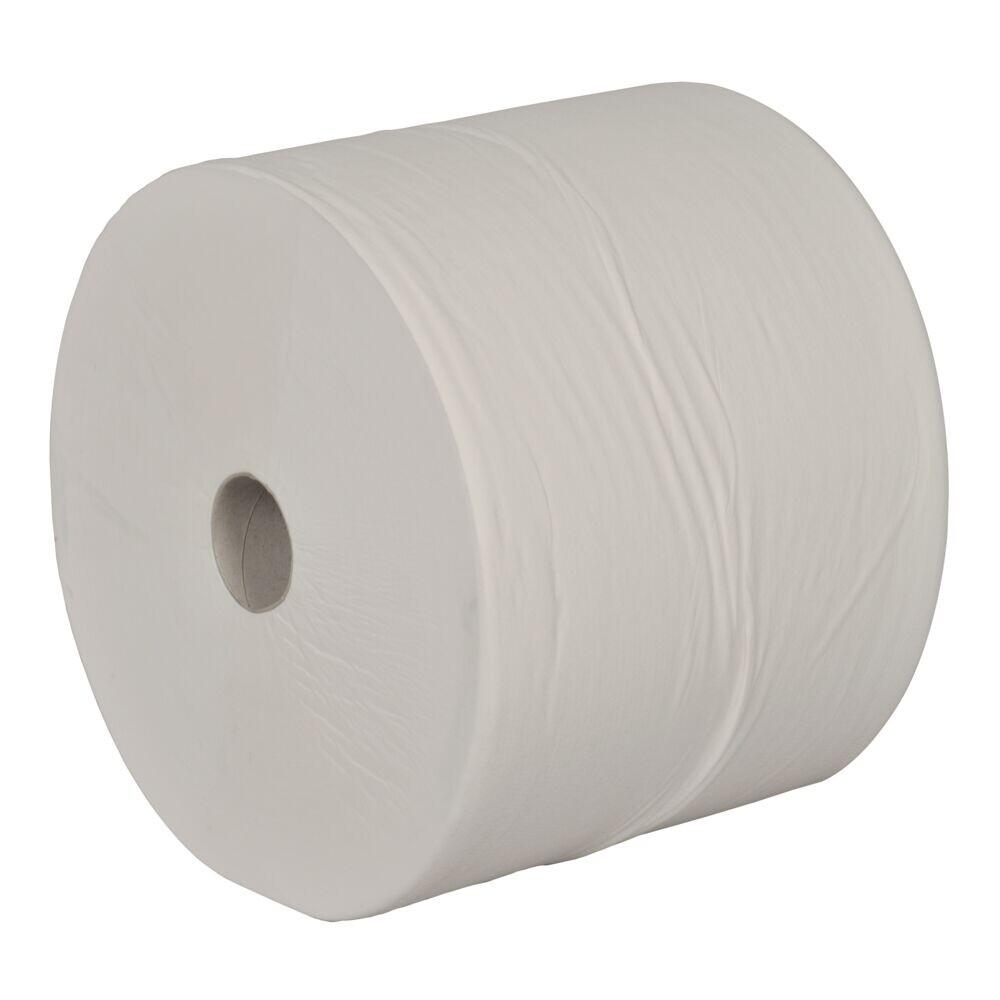 Værkstedsrulle, 1 lags, 950m x 24cm, Ø30cm, hvid, billede