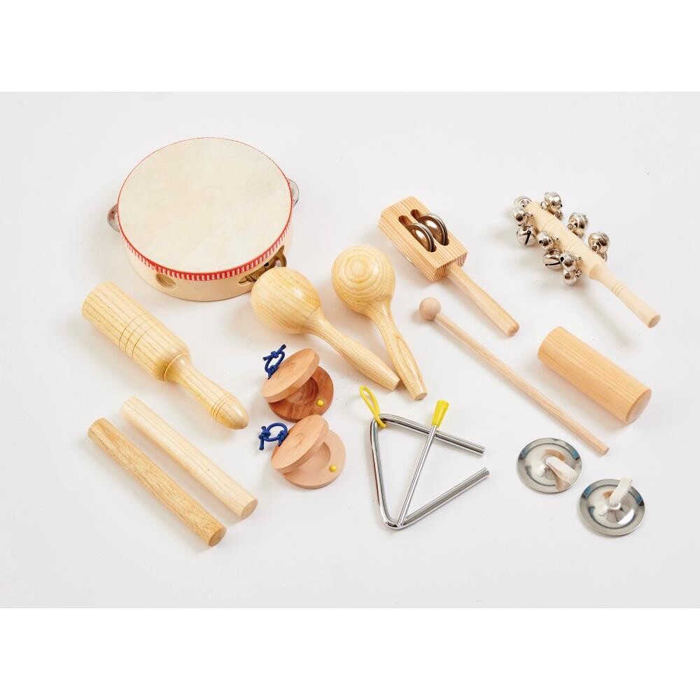 Percussion sæt med 10 instrumenter