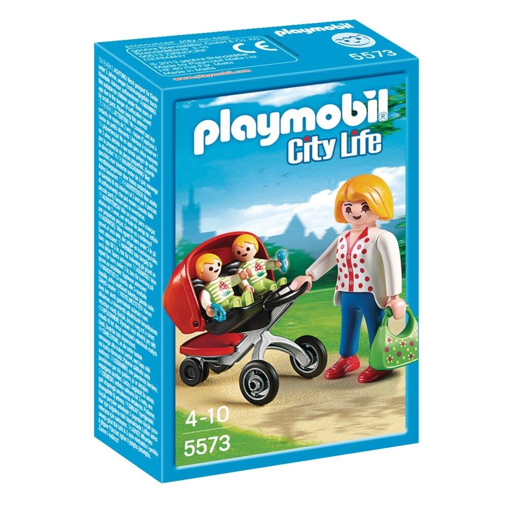 Mor med tvillingebarnevogn, Playmobil