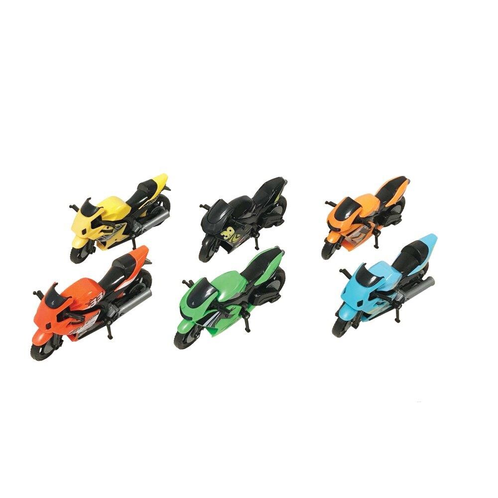 Billede af Motorcykler 12 cm, 6 stk. ass. farver