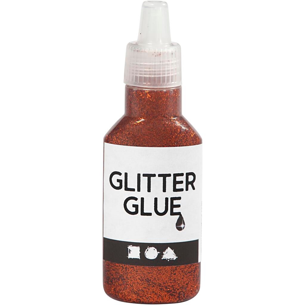 Billede af Glitterlim, orange, 25ml