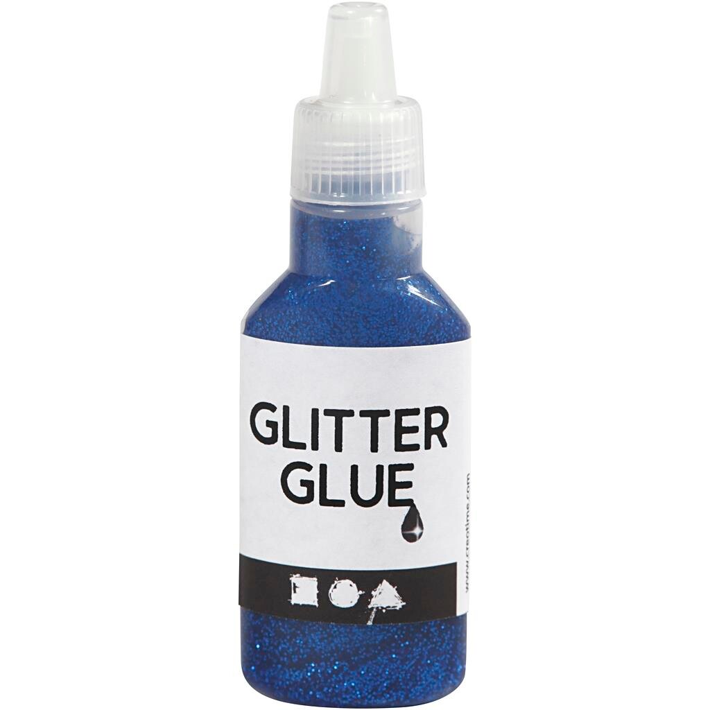 Billede af Glitterlim, mørk blå, 25ml