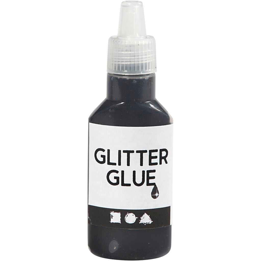 Billede af Glitterlim, sort, 25ml