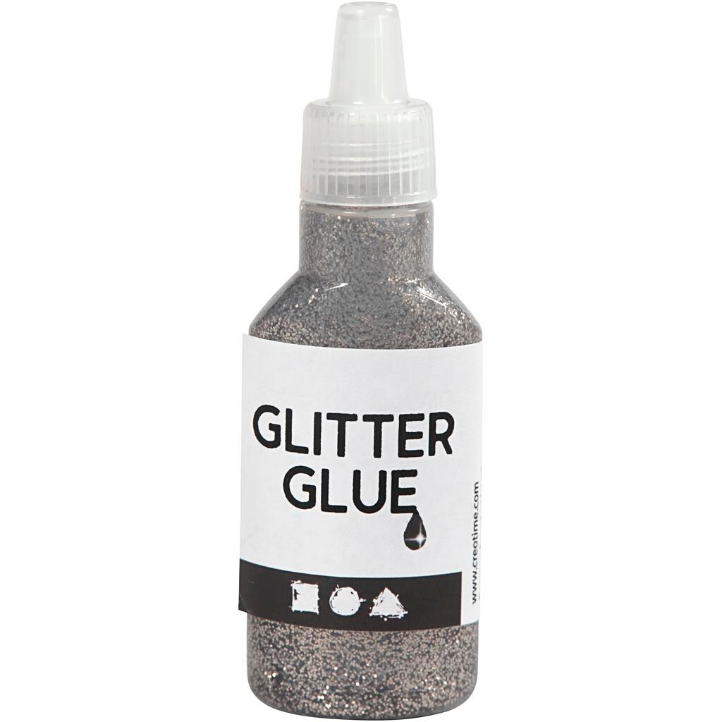 Billede af Glitterlim, grå, 25ml